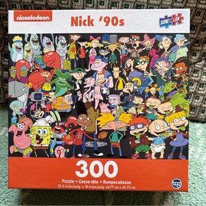 Nickelodeon 300 Piece Sure Lox Puzzle Nick ‘90s Morning Lineup #11231 NEW